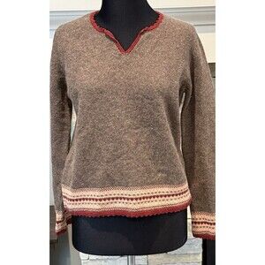 J Jill Angora Wool Sweater Womens Small Petite Long Sleeve Pullover